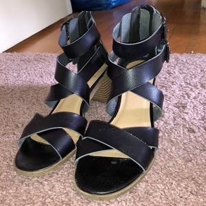 strappy chunky sandals